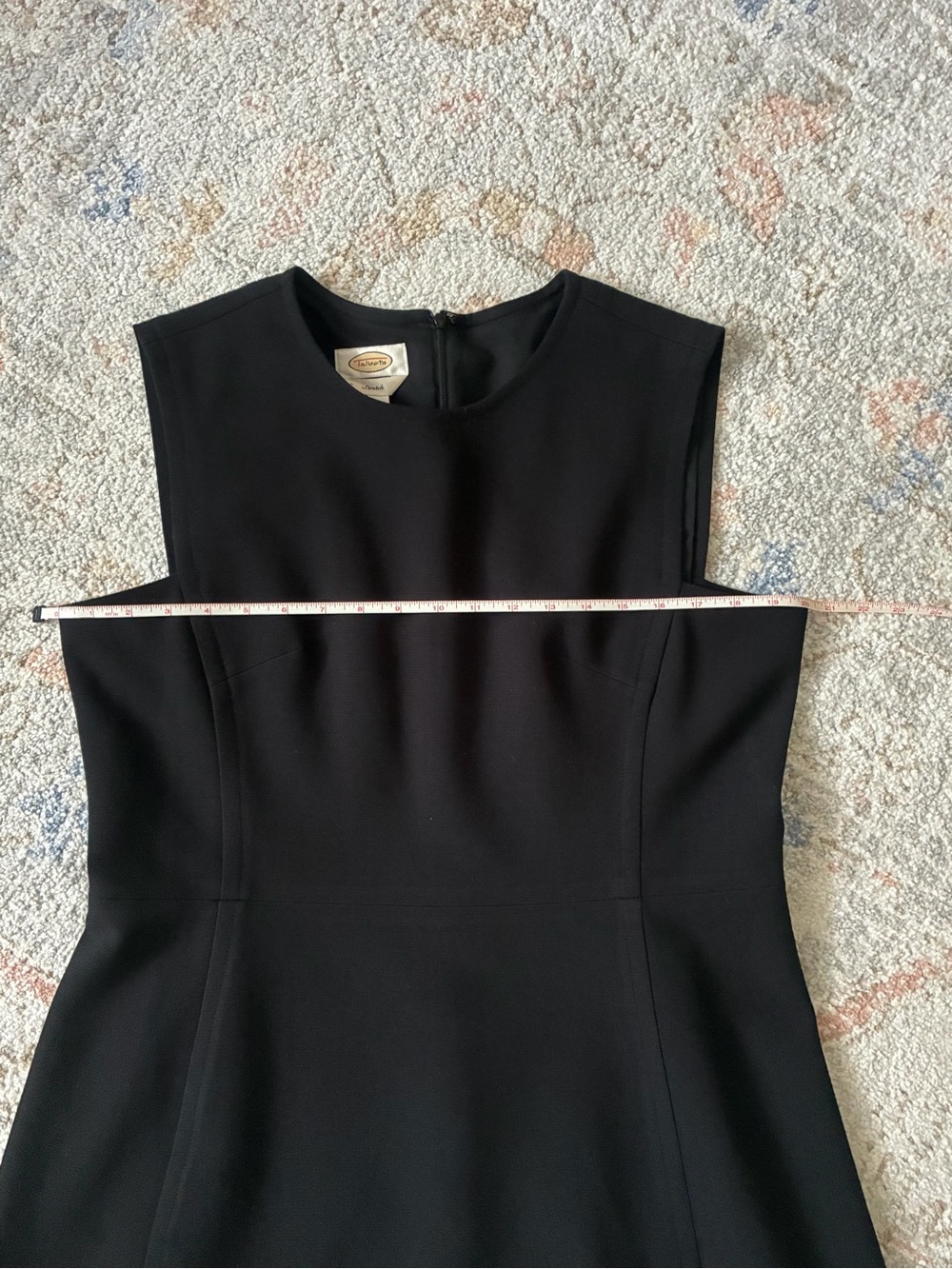 Talbots Black Sleeveless Ponte Fabric Fit-and-Flare Dress - Picture 4 of 10